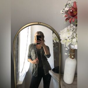 Women’s top - Flannel light jacket button up layering shirt